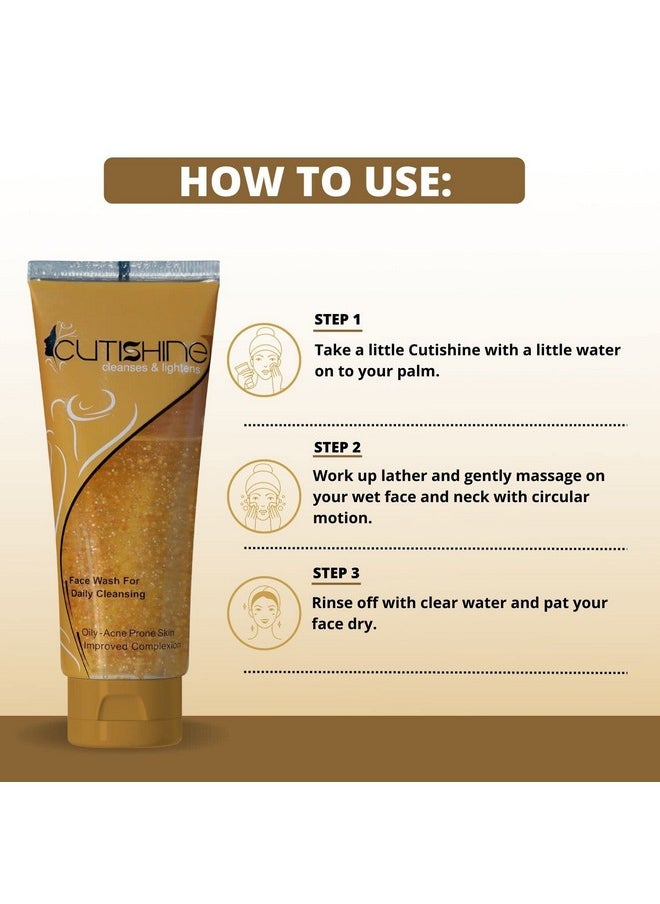 Ethiglo Cutishine Anti Acne Face Wash, 140ml (Pack of 2)