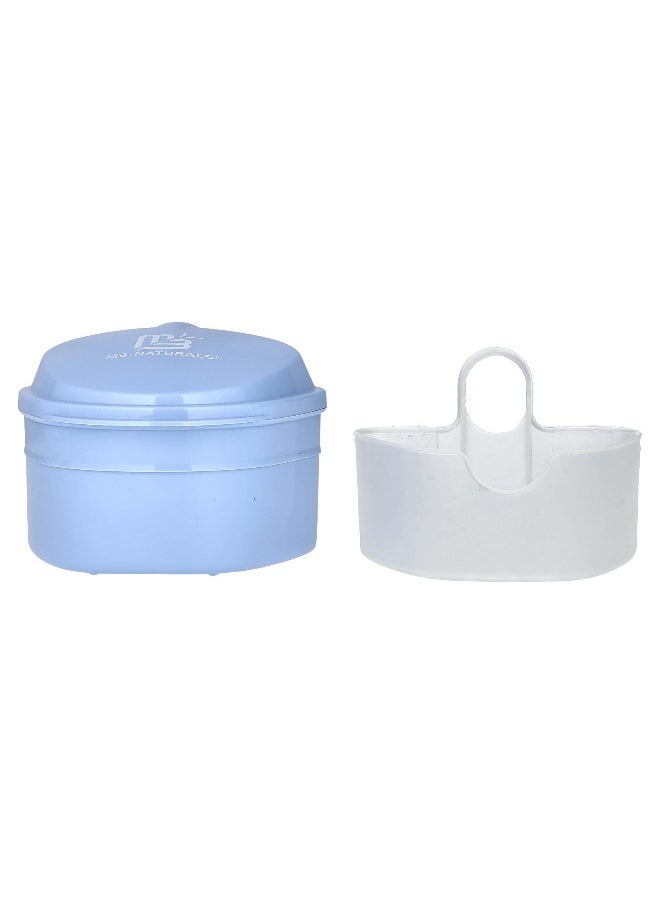 M3 Naturals, Denture Bath Case with No Spill Strainer, 1 Set