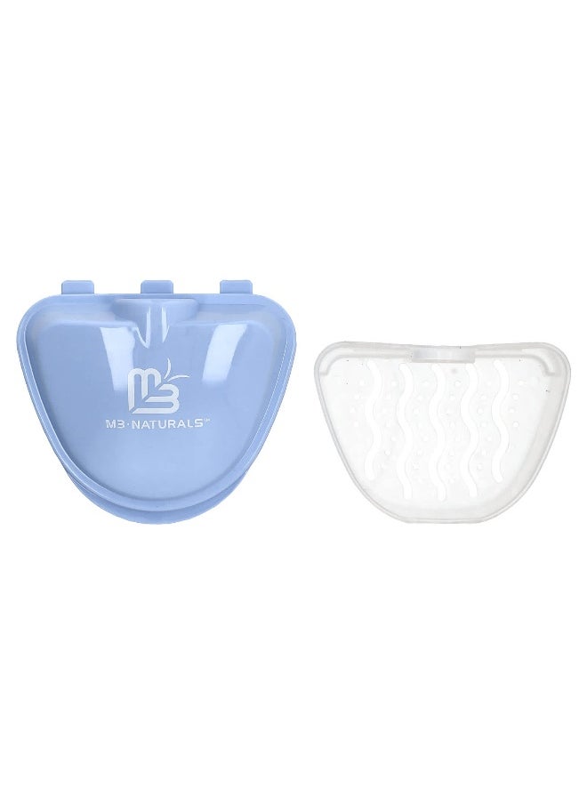 M3 Naturals, Denture Bath Case with No Spill Strainer, 1 Set
