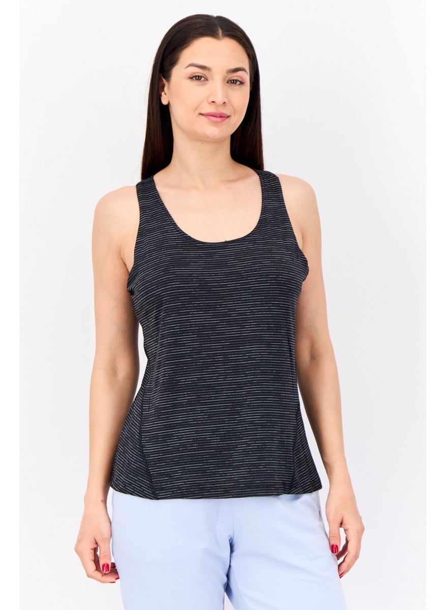 Women Sportswear Fit Sleeveless Training Tank Top, Black