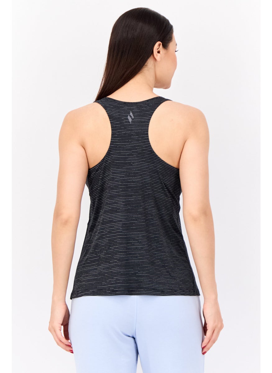 Women Sportswear Fit Sleeveless Training Tank Top, Black