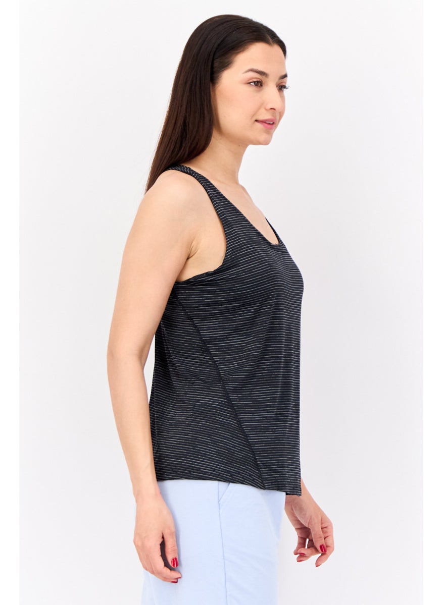 Women Sportswear Fit Sleeveless Training Tank Top, Black