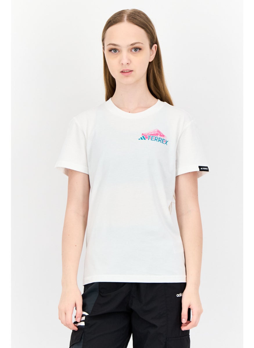 Adidas X Terrex Women Sportswear Fit Short Sleeve Outdoor Top, White