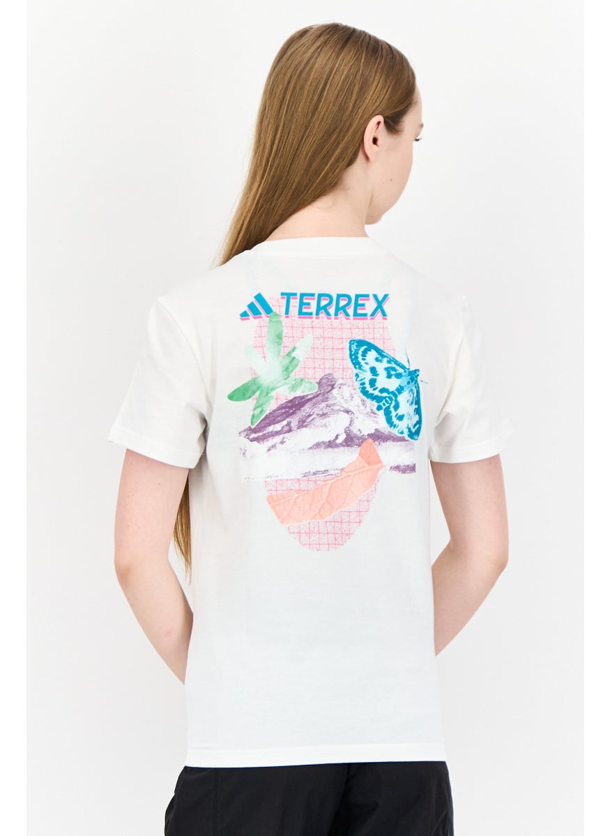 Adidas X Terrex Women Sportswear Fit Short Sleeve Outdoor Top, White