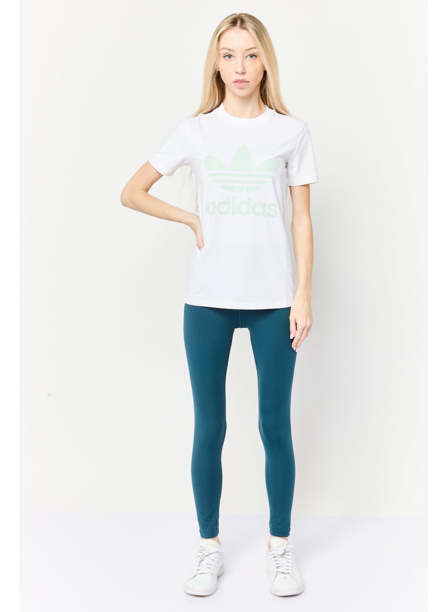 Women Sportswear Fit Short Sleeves Outdoor Top, White
