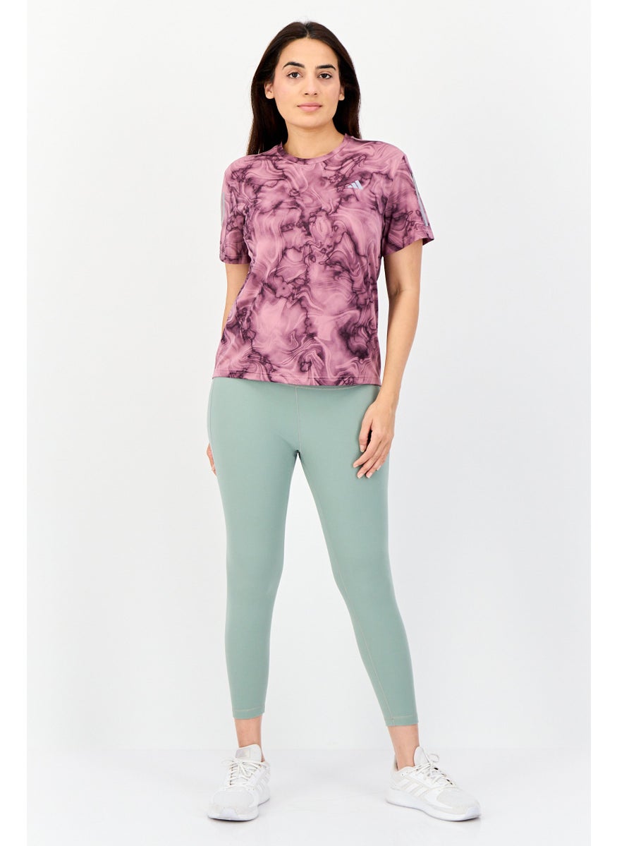 Women Sportswear Fit Short Sleeve Training Top, Purple