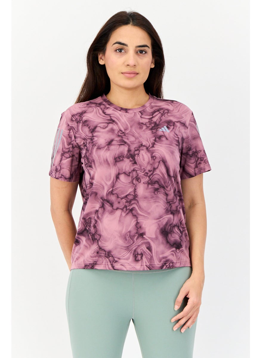 Women Sportswear Fit Short Sleeve Training Top, Purple