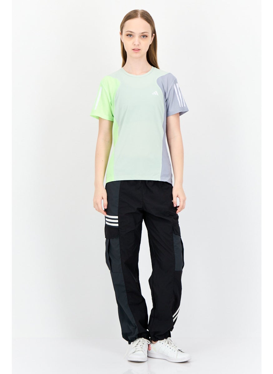 Women Regular Fit Short Sleeve Running Top, Multicolor