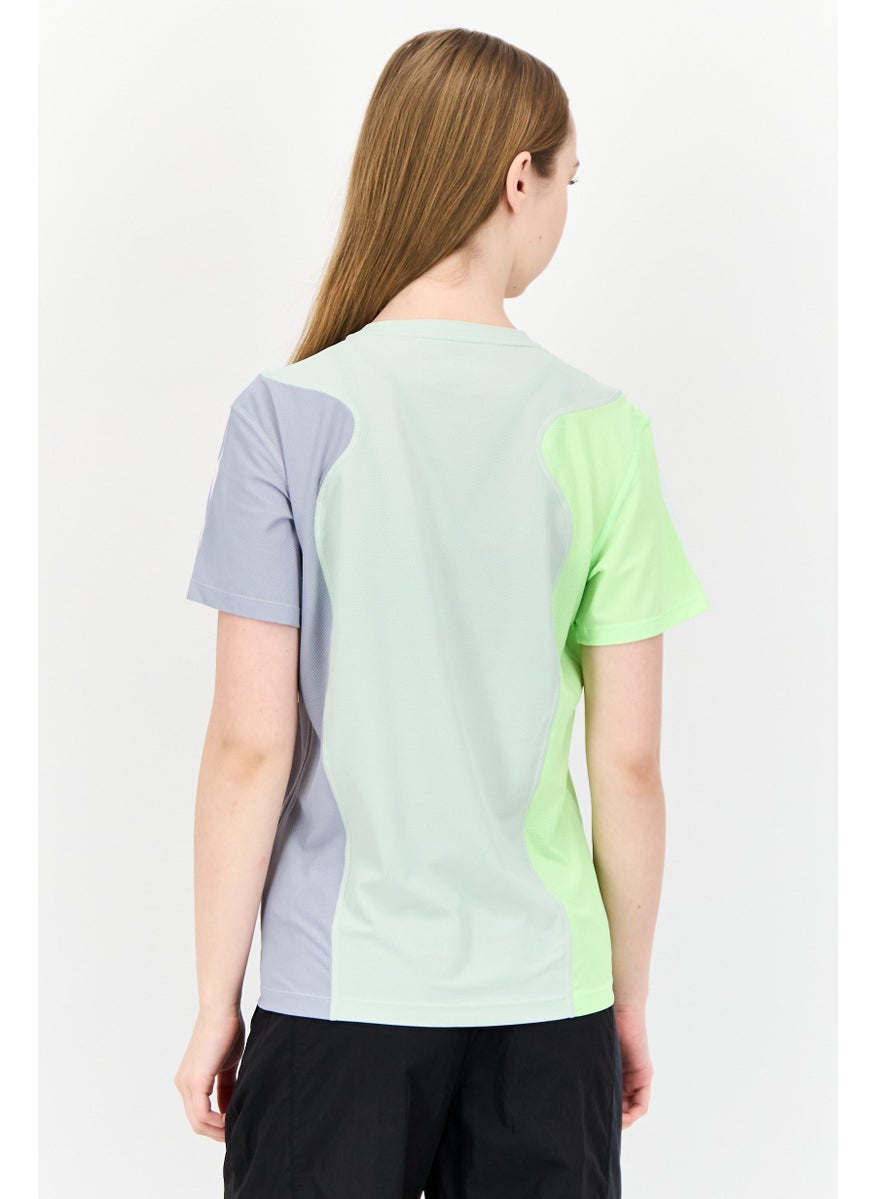 Women Regular Fit Short Sleeve Running Top, Multicolor