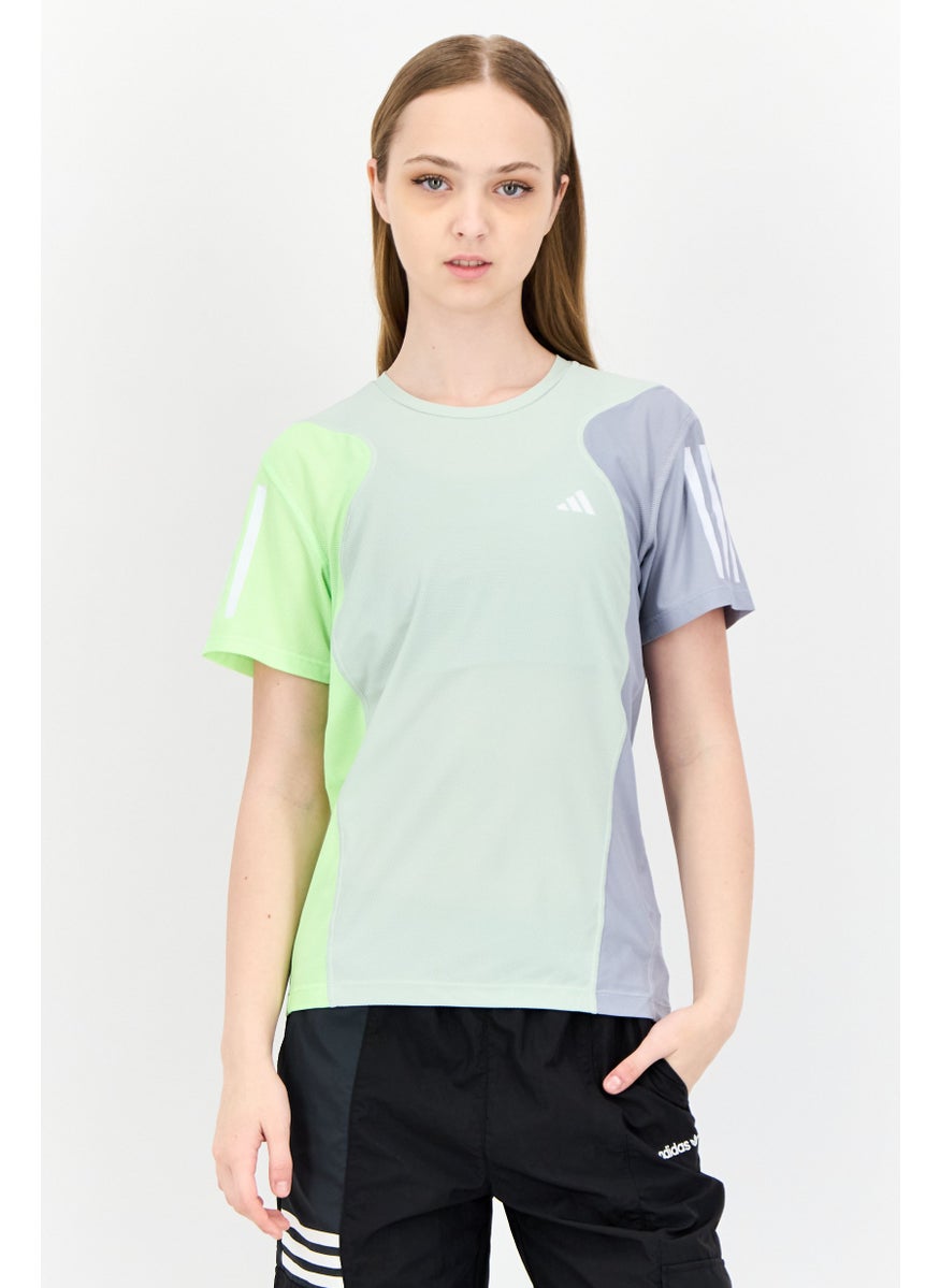 Women Regular Fit Short Sleeve Running Top, Multicolor