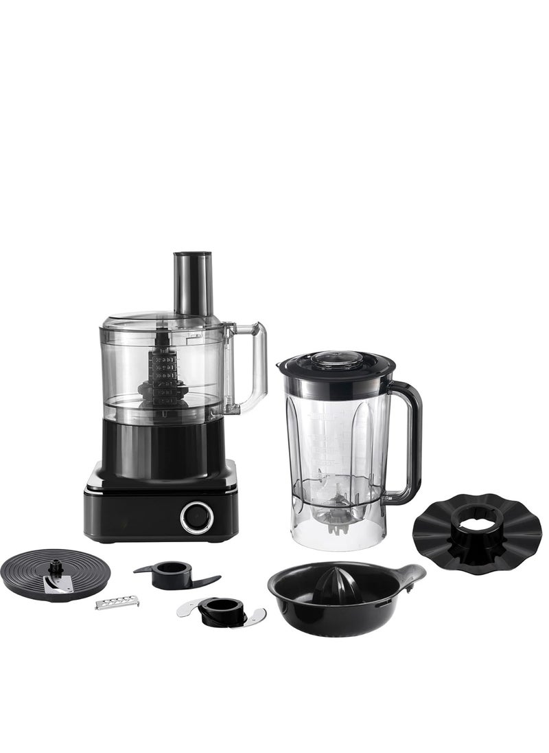 2000W Food Processor with German Technology – Large  Bowl, Stainless Steel Blades, Powerful Copper Motor – for Chopping, Grinding, Slicing & Dough Kneading – Easy Clean, BPA-Free