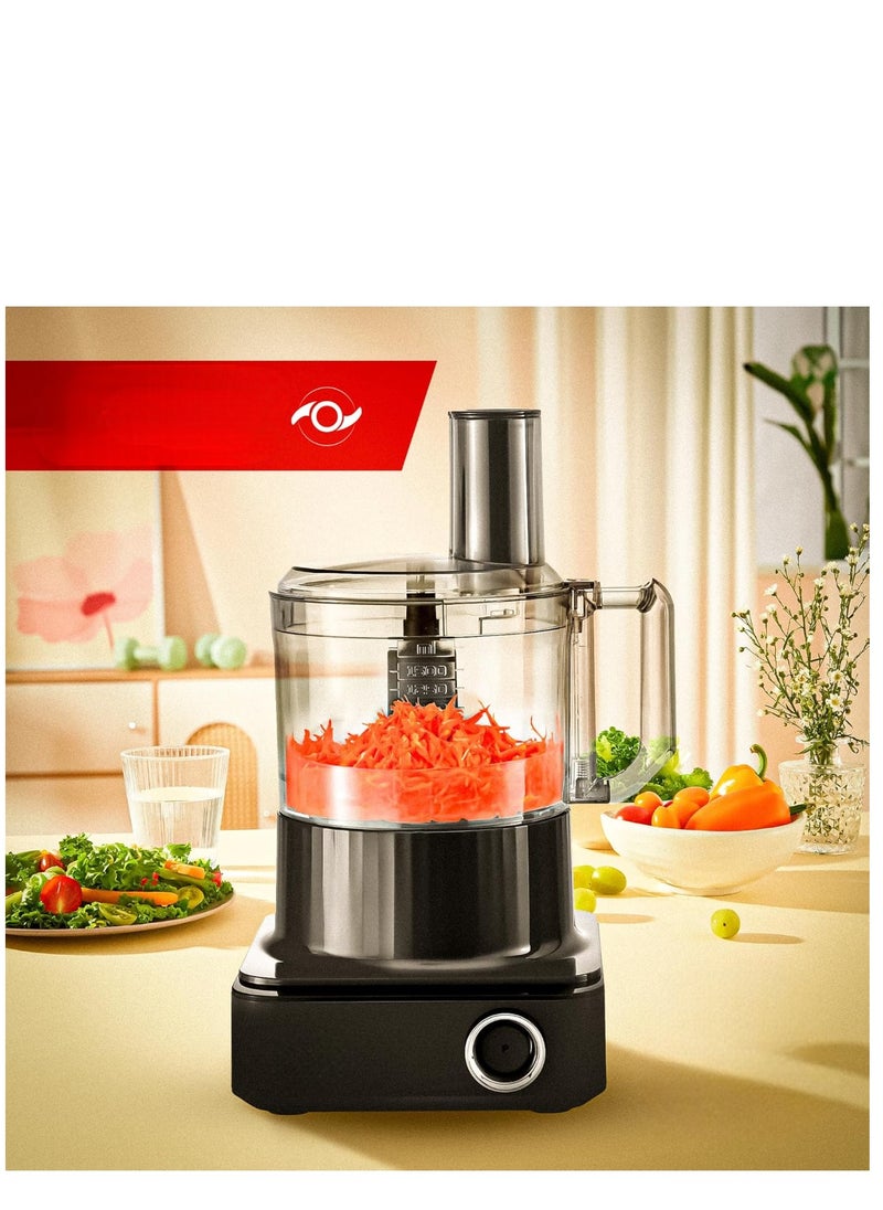 2000W Food Processor with German Technology – Large  Bowl, Stainless Steel Blades, Powerful Copper Motor – for Chopping, Grinding, Slicing & Dough Kneading – Easy Clean, BPA-Free