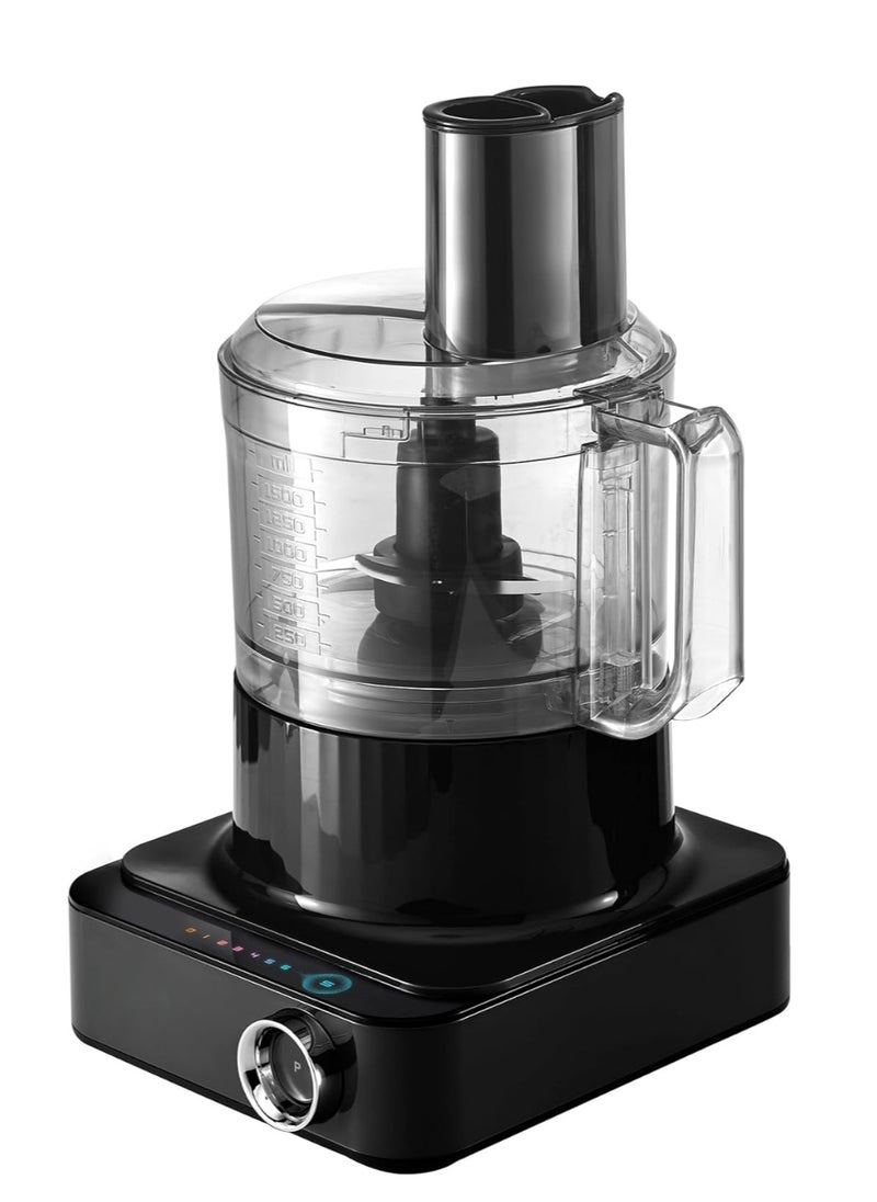 2000W Food Processor with German Technology – Large  Bowl, Stainless Steel Blades, Powerful Copper Motor – for Chopping, Grinding, Slicing & Dough Kneading – Easy Clean, BPA-Free