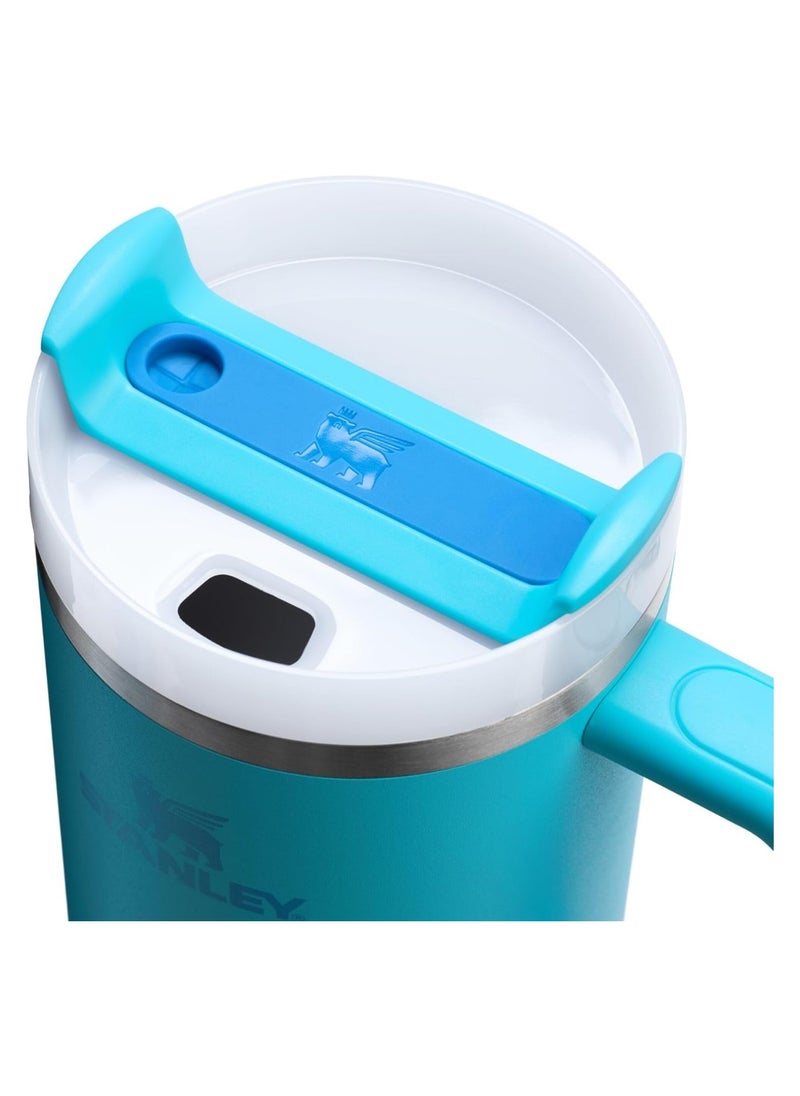 Stanley Quencher H2.0 Flowstate Stainless Steel Vacuum Insulated Tumbler with Lid and Straw for Water, Iced Tea or Coffee, Smoothie and More, (Pool Blue) - 40oz