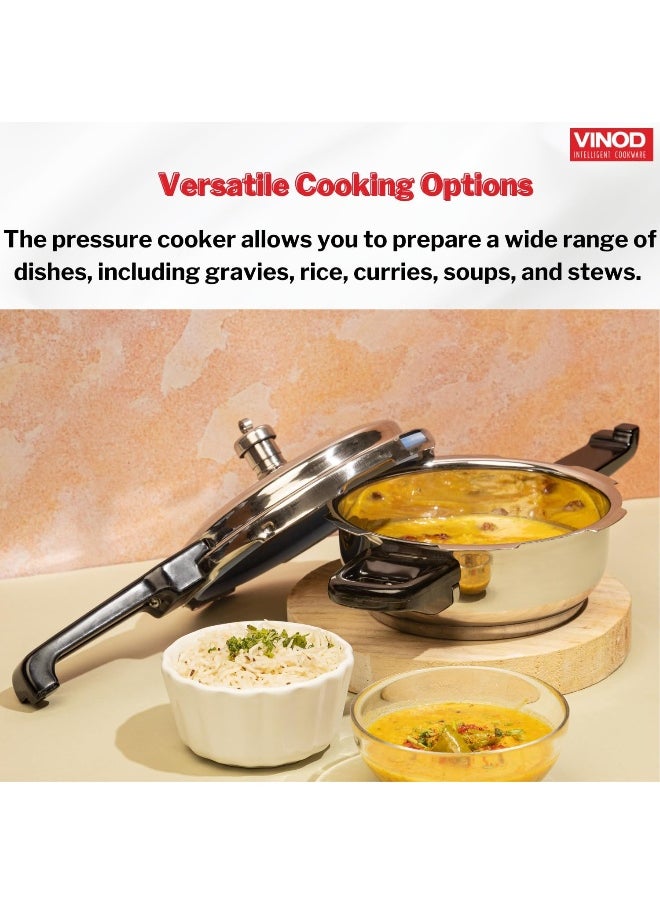 18/8 Stainless Steel Pressure Cooker 2 Litres