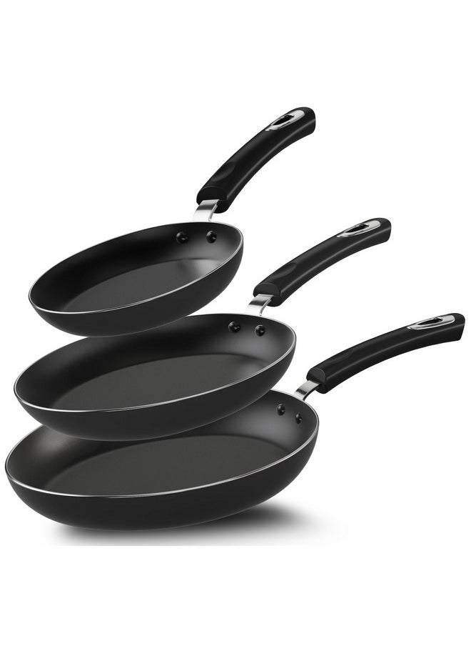 Utopia Kitchen Non-Stick Frying Pan Set with Induction Bottom, 3-Piece Nonstick Cookware Set Including 8, 9.5, and 11 Inch Frying Pans Nonstick with Bakelite Handle, PFOA Free, Dishwasher Safe, Grey