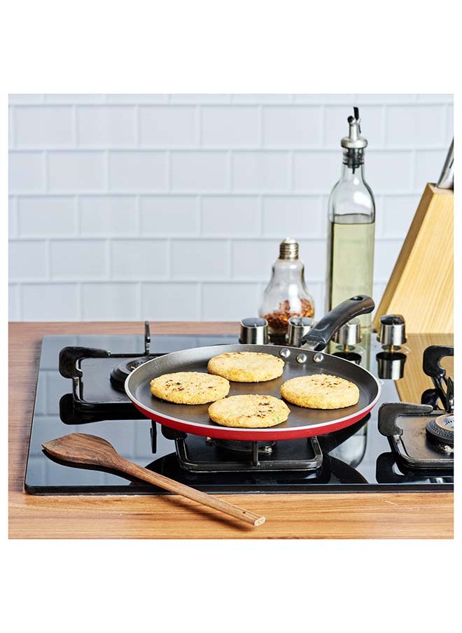 Vinod Zest Aluminium Non Stick Dosa Omni Tawa - 28cm | 4mm Extra Thick | 3 Layer Ceramic Coat | Bakelite Handle | Toxin Free | Gas Base - 1 Year Warranty