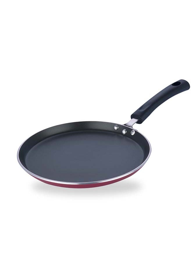 Vinod Zest Aluminium Non Stick Dosa Omni Tawa - 28cm | 4mm Extra Thick | 3 Layer Ceramic Coat | Bakelite Handle | Toxin Free | Gas Base - 1 Year Warranty