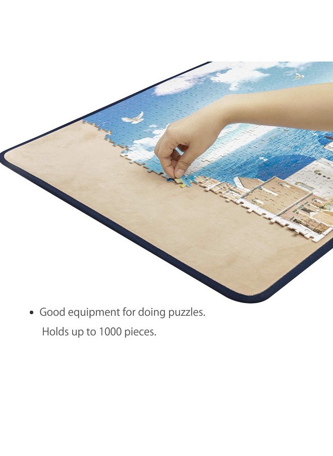 Becko US Jigsaw Puzzle Board Portable Puzzle Mat for Puzzle Storage Puzzle Saver, Non-Slip Surface, Up to 1000 Pieces (Khaki)