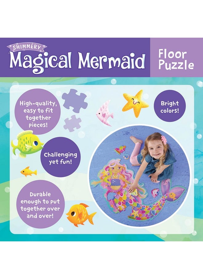 Peaceable Kingdom Shimmery Magical Mermaid Floor Puzzle