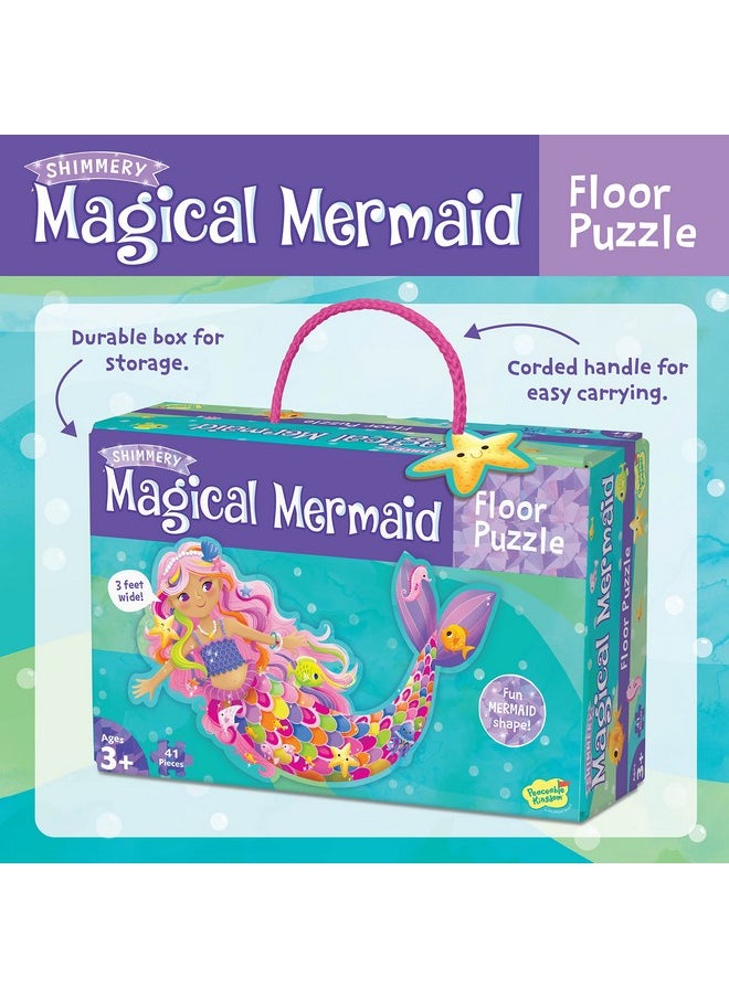 Peaceable Kingdom Shimmery Magical Mermaid Floor Puzzle