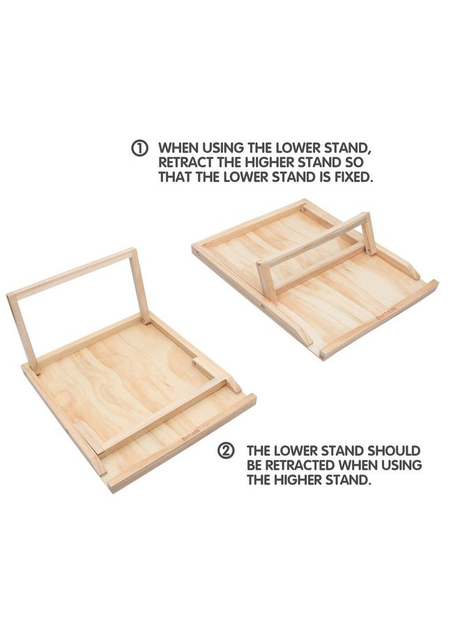 Becko US Puzzle Board with 2 Angle Adjustable Bracket/Stand, Wooden Puzzle Table with Premium Smooth Flannel Surface, Lightweight & Portable, Used Horizontally/Vertically for 1000 Piece Jigsaw Puzzles