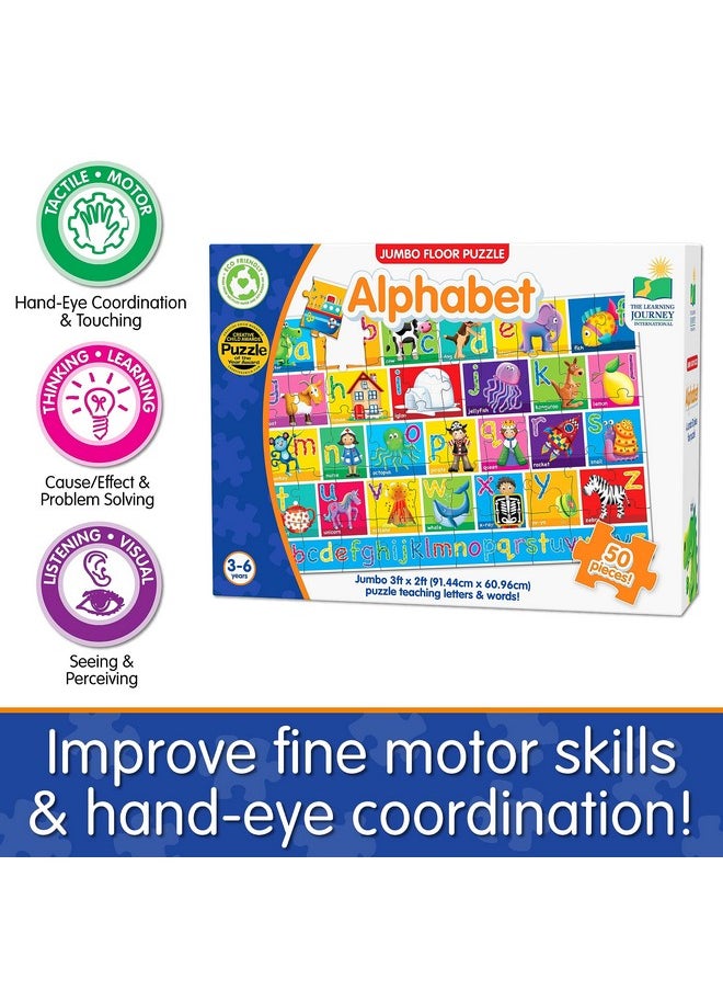 The Learning Journey: Jumbo Floor Puzzles - Alphabet - Extra Large Puzzle Measures 3 ft by 2 ft - Preschool Toys & Gifts for Boys & Girls Ages 3 and Up (436318)