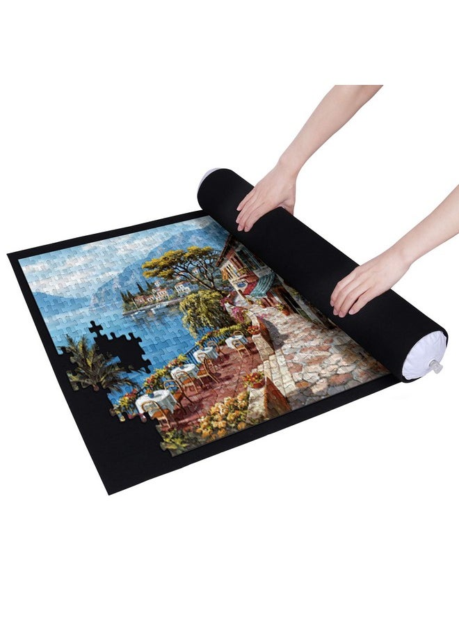 Becko US Puzzle Mat Roll Up Puzzle Mats for Jigsaw Puzzles Puzzle Roll Up Mat Puzzle Board Puzzle Keeper Puzzle Storage with Drawstring Storage Bag for Up to 1500 Pieces