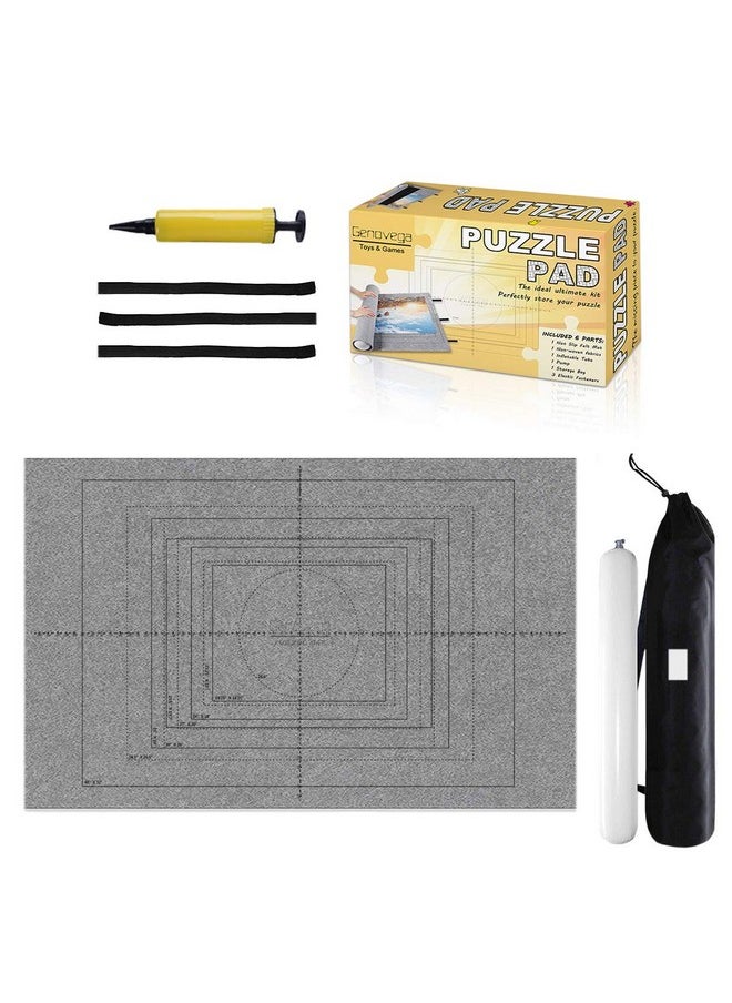 Jigsaw Puzzle Mat Roll Up - 3000 Pieces Large Gray Puzzles Saver Board for Adults Kids, Storage and Transport Keeper Saver Accessories Table Portable Holder Organizer Board Pad Gifts (Gray)