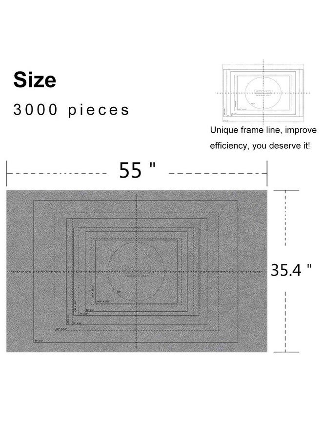 Jigsaw Puzzle Mat Roll Up - 3000 Pieces Large Gray Puzzles Saver Board for Adults Kids, Storage and Transport Keeper Saver Accessories Table Portable Holder Organizer Board Pad Gifts (Gray)