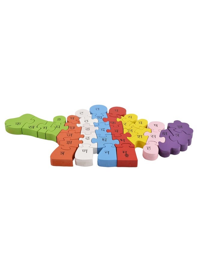 Skillofun Wooden Take Apart Hindi Alphabet for Kid, Multi Color