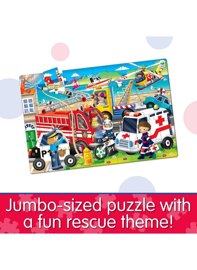The Learning Journey: Jumbo Floor Puzzles - Emergency Rescue - Extra Large Puzzle Measures 3 ft by 2 ft - Preschool Toys & Gifts for Boys & Girls Ages 3 and Up