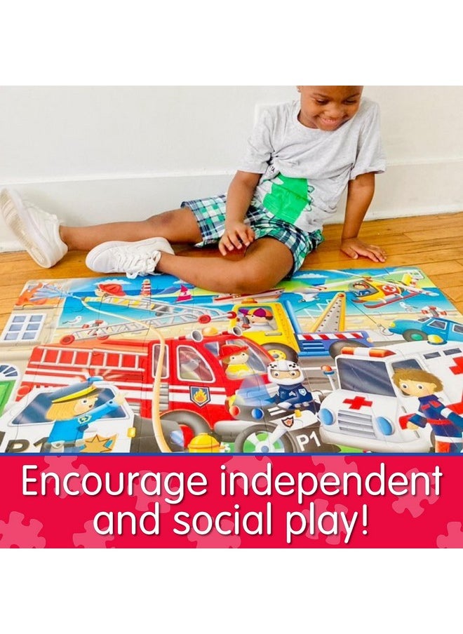 The Learning Journey: Jumbo Floor Puzzles - Emergency Rescue - Extra Large Puzzle Measures 3 ft by 2 ft - Preschool Toys & Gifts for Boys & Girls Ages 3 and Up