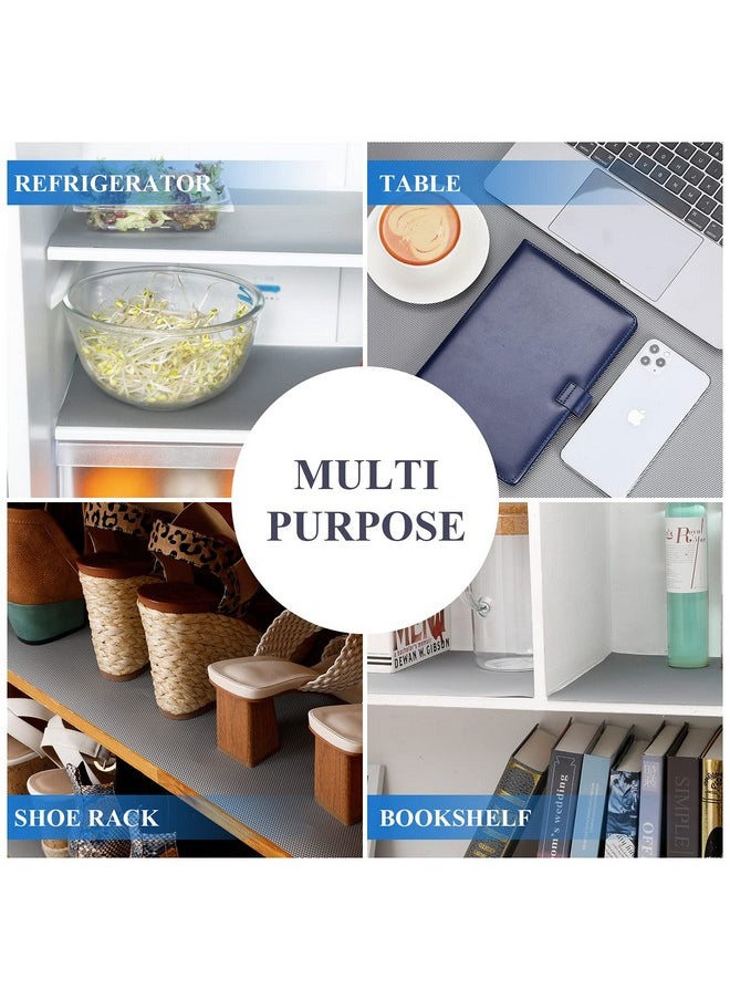 ElastPro (45 cm X 5 m) Metallic Grey EVA Food Grade Washable Anti Slip Mat/Sheet for Fridge, Shelf Liner, Table, Kitchen Drawer mat (Diamond Texture, Metallic Grey)