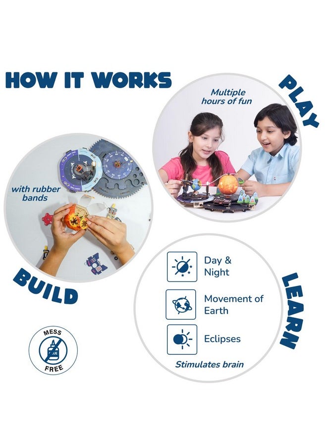 Smartivity Earth-Sun-Moon Space Toy for Kids 8-10-12-14 Years Old | Interactive 3D Model Kit I Birthday Gifts for Boys & Girls | DIY Science Toy for Kids 8,9,10,11,12,13,14 YearsI STEM Toy