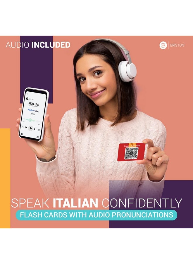 Italian Conversational Phrase Flash Cards - 75 Beginner Sayings for Travel, Memory, Quick Reference - Educational Language Learning Resource Tool - Fun Play - Kids, Students, Classroom, Homeschool