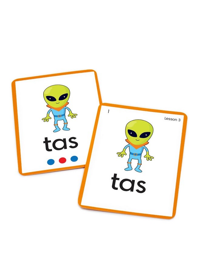 Junior Learning Alien Word Flashcards, The Science of Reading Supplementary Resources, for Classroom or Home School use, for Ages 4+, Grade Pre-K