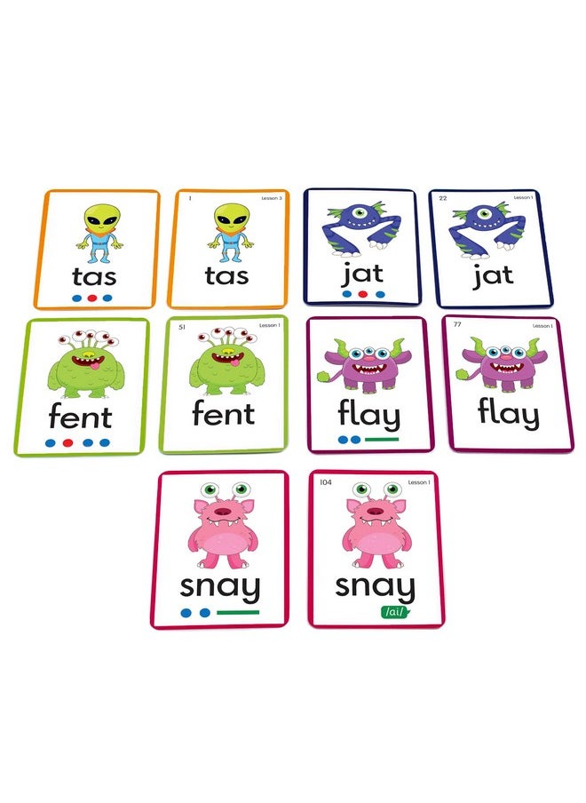 Junior Learning Alien Word Flashcards, The Science of Reading Supplementary Resources, for Classroom or Home School use, for Ages 4+, Grade Pre-K