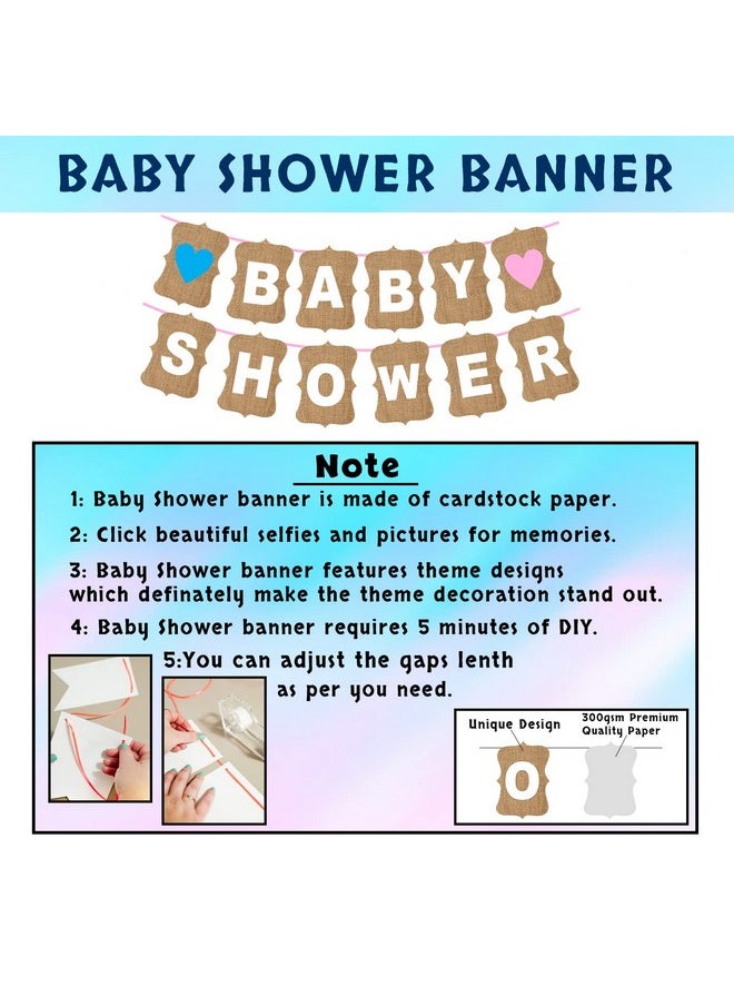 Party Propz Baby Shower Balloons Decoration Kit- Pack Of 62 Baby Shower Decoration Items | Mom To Be Decoration Items | Baby Shower Props For Photoshoot | Mom To Be Decor | Baby Shower Decorations