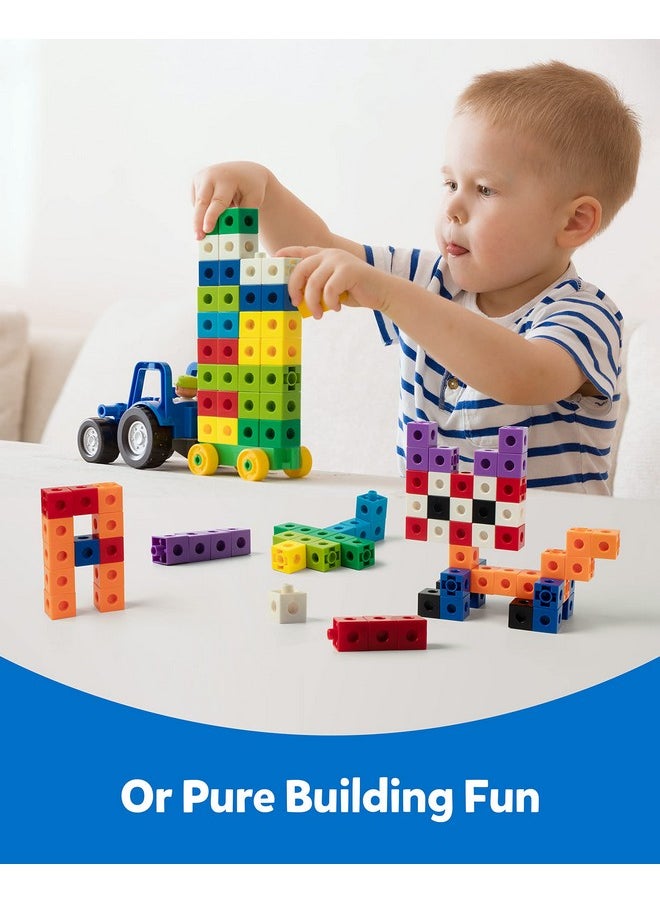 Coogam Math Cubes, Manipulatives Number Counting Blocks with Activity Snap Linking Cube Math Construction Toy Gift for Preschool Learning 3 4 5 Year Old