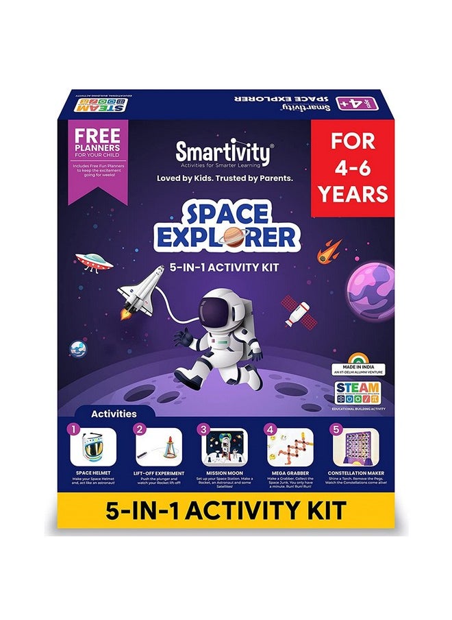 Smartivity Chandrayaan Mission Moon STEM DIY Activity Kit for Kids 5-6-7-8 Years Old | 5-in-1 Fun Learning Games | Birthday Gift Toys for Girls & Boys 5-8 Years