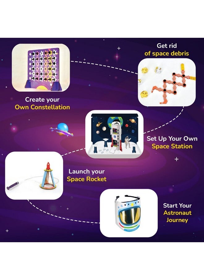 Smartivity Chandrayaan Mission Moon STEM DIY Activity Kit for Kids 5-6-7-8 Years Old | 5-in-1 Fun Learning Games | Birthday Gift Toys for Girls & Boys 5-8 Years