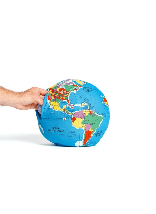 Pocket Hugg-A-Planet Earth - Soft Plush Globe for Learning. Educational Toy for Kids 1mo+, Teens, Adults, Teachers and Parents