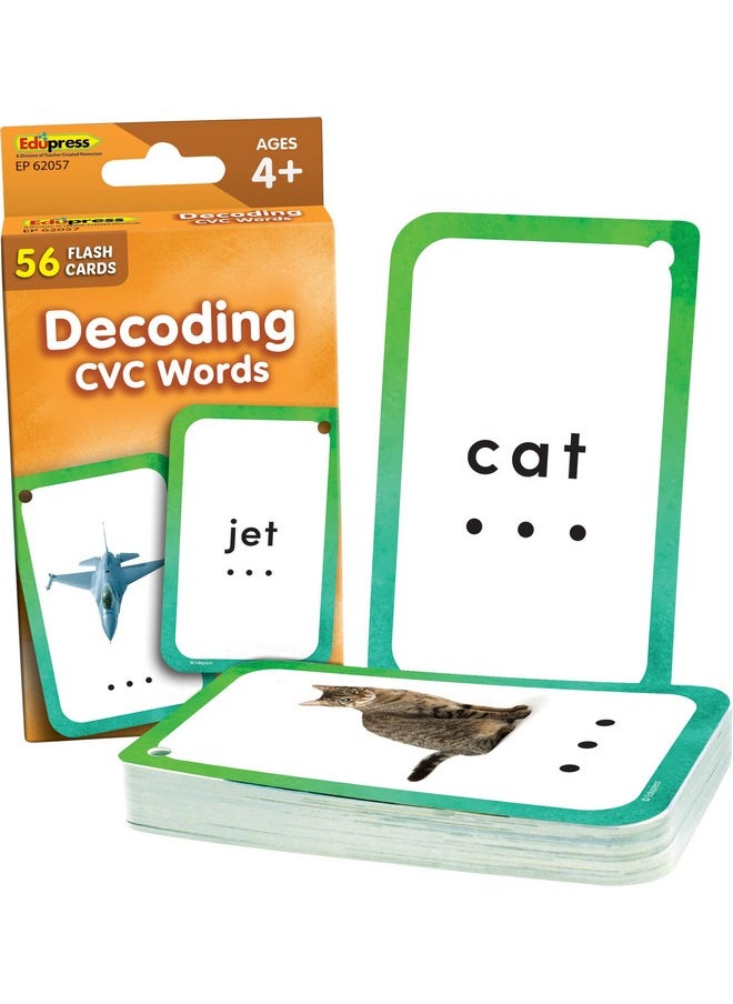Teacher Created Resources Decoding CVC Words Flash Cards (EP62057), Medium