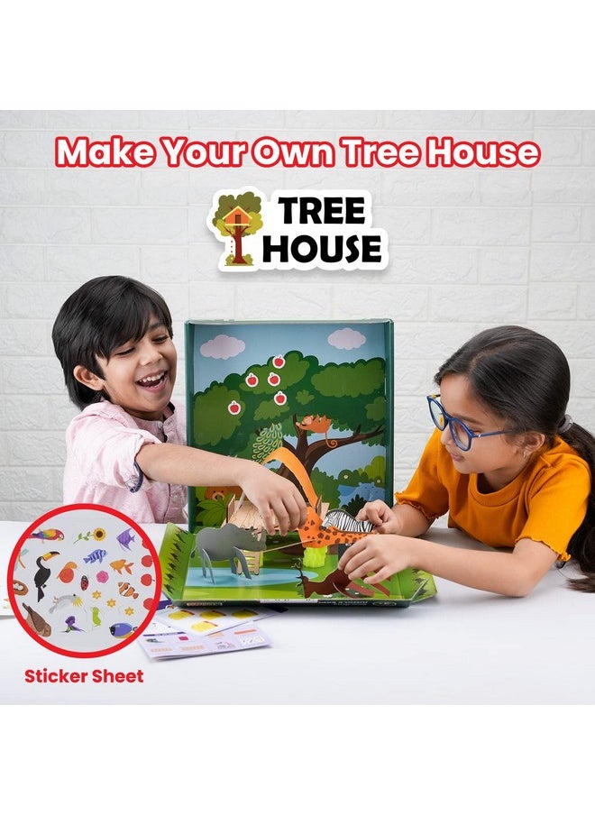 Smartivity Jungle Explorer Activity Kit for 3 to 5 Years Kids | 5 in 1 Activities - Tree House, Science Experiment, Rocking Elephant & More Toy/Game for Girls & Boys Age 3,4 5 Years