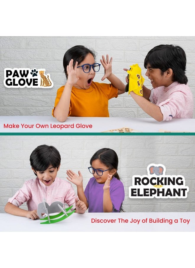 Smartivity Jungle Explorer Activity Kit for 3 to 5 Years Kids | 5 in 1 Activities - Tree House, Science Experiment, Rocking Elephant & More Toy/Game for Girls & Boys Age 3,4 5 Years