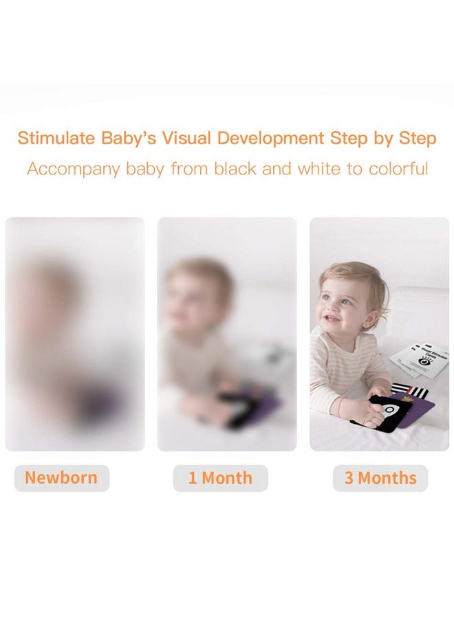 beiens High Contrast Baby Flashcard, 80 Pcs 160 Page Black White Colorful Visual Stimulation Learning Activity Card for Babies Ages 0-3-6-12-36 Months, 5.5'' x 5.5'' Newborn Infants Toys Gift