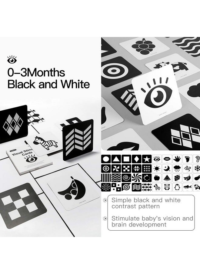 beiens High Contrast Baby Flashcard, 80 Pcs 160 Page Black White Colorful Visual Stimulation Learning Activity Card for Babies Ages 0-3-6-12-36 Months, 5.5'' x 5.5'' Newborn Infants Toys Gift