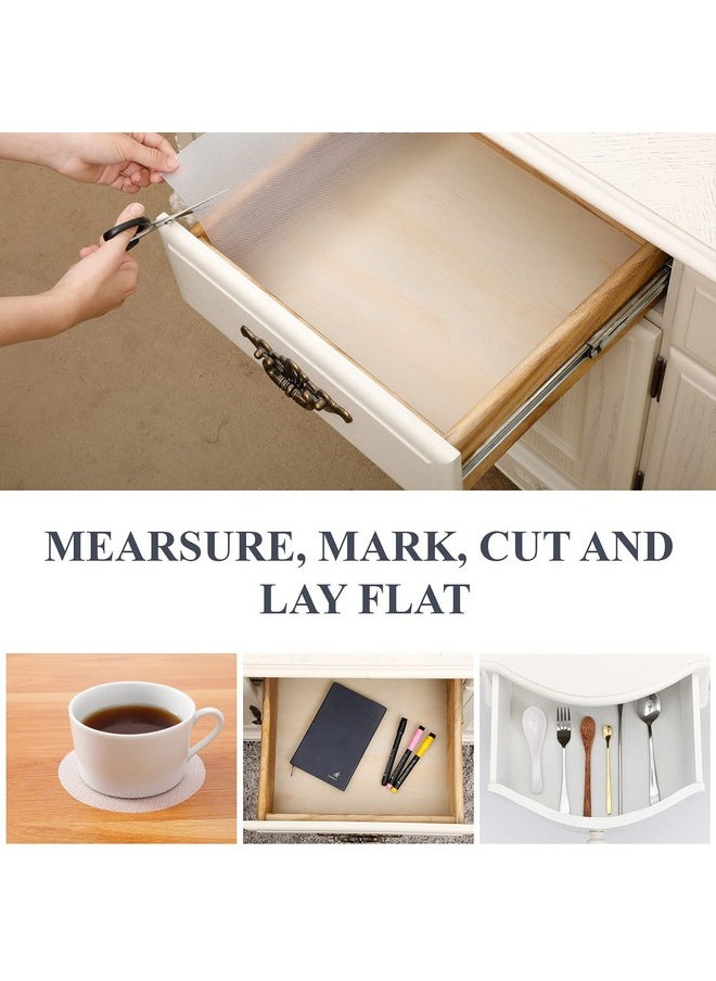 ElastPro (30 cm X 1.5 m) Transparent EVA Food Grade Washable Anti Slip Mat/Sheet for Fridge, Shelf Liner, Table, Kitchen Drawer mat (Diamond Texture, Transparent)