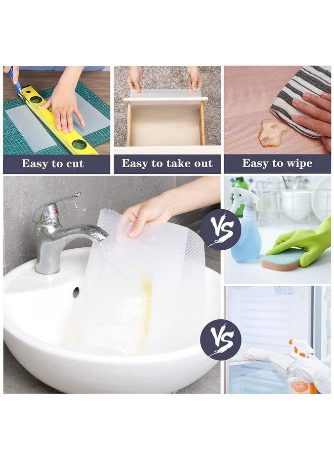 ElastPro (30 cm X 1.5 m) Transparent EVA Food Grade Washable Anti Slip Mat/Sheet for Fridge, Shelf Liner, Table, Kitchen Drawer mat (Diamond Texture, Transparent)